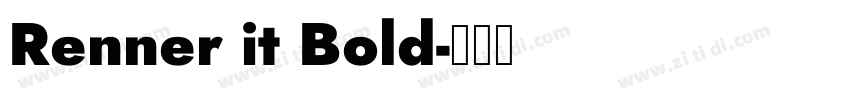 Renner it Bold字体转换